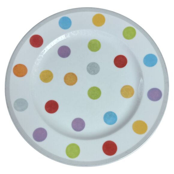 Villeroy & Boch Luxembourg ’Bonjour’ Polka Dot Dinner Plates 10.5" Set of 2 - Picture 4 of 6